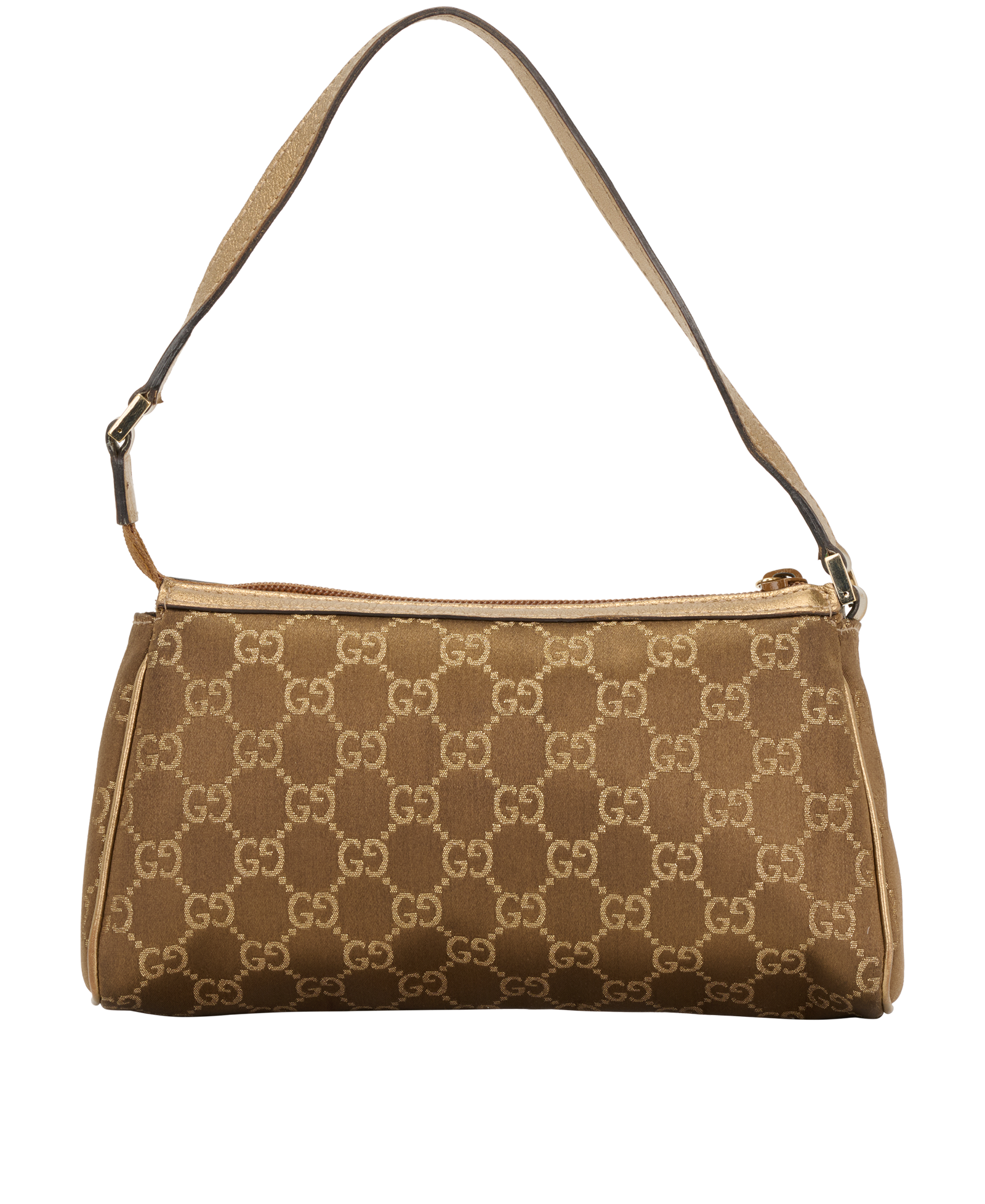 Vintage Guccissima Pochette, &pound;380, Handbags, Bronze, Canvas, Back view